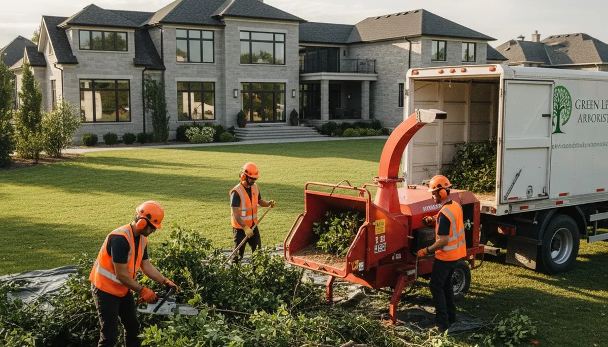 Professional shrub removal service in Ogden, UT clearing overgrown bushes from residential yard