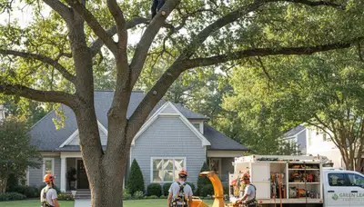 Arborist performing professional tree pruning service in Ogden, UT for healthier, well-shaped trees