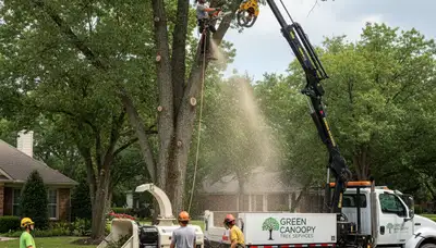 Professional tree removal service in Ogden, UT by Chop Chop Tree experts safely cutting large branches