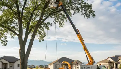 Professional tree removal service in Ogden UT with trained arborists safely cutting large trees