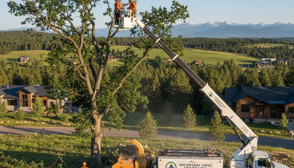 Professional tree removal service in Ogden, UT safely cutting large tree branches